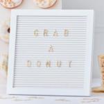 Gold White Wedding Peg Board - Sign Board with Letters image