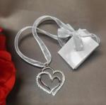Silver Intertwined Hearts Bridal Charm image