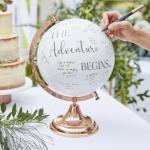 Botanical Wedding Guest Book Globe image