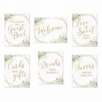 Geometric Botanical Theme Wedding Signs - Lillian Rose image