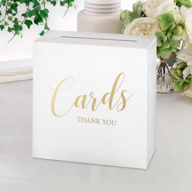 Wedding  White Wooden Wedding Card Box - Lillian Rose Image 1
