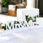 Wedding Mr and Mrs Table Word White image