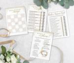 Gold Confetti Themed 3 Bridal Shower Games for 24 players image