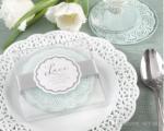 Lace Exquisite Frosted Glass Coasters Set of 2 image