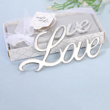 Wedding  Silver Love Design Beer Bottle Opener Image 1