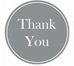 Sticker Seal - Thank you Silver Circle image