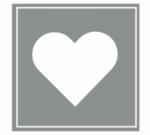Sticker Seal - Heart Silver Square image