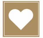 Sticker Seal - Heart Gold Square image