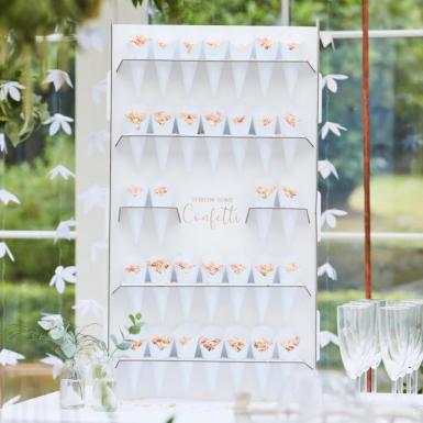 Wedding  Confetti Cone Stand with Cones Image 1