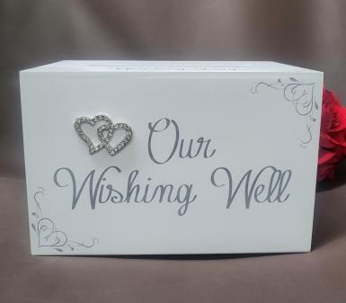 Wedding  Wedding Well Wish Box with Double Hearts Deco Image 1