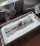 Glass and Silver Rose Favour in Gift Box image