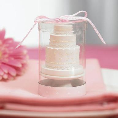 Wedding  Elegant Lace Wedding Cake Candle Image 1