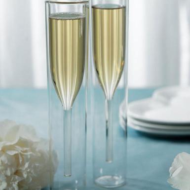 Wedding  Contemporary Double-walled Champagne Flutes Image 1
