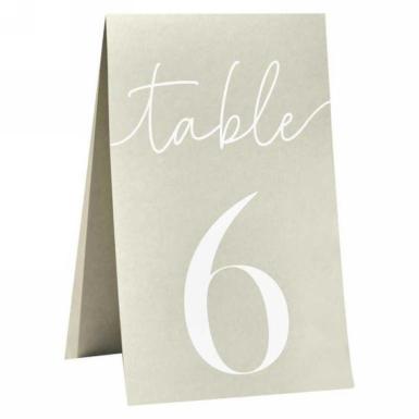 Wedding  Sage Green Table Numbers - 1 to 12 Image 1