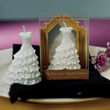 Wedding  A Perfect Reflection - Wedding Dress Mini Candles x 6 Image 1