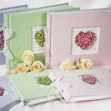 Wedding  Flower of Love Guest Book Medium Album in Precious Pink Image 1