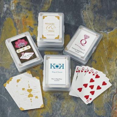 Wedding  Classic Metallic Gold Playing Cards in Plastic Case x 36 Image 1