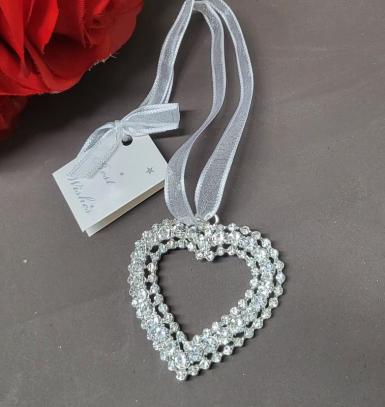 Wedding  Large Heart Diamante Bridal Charm Image 1