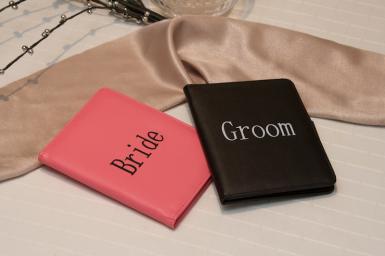 Wedding  Bride and Groom Passport Wallets Image 1