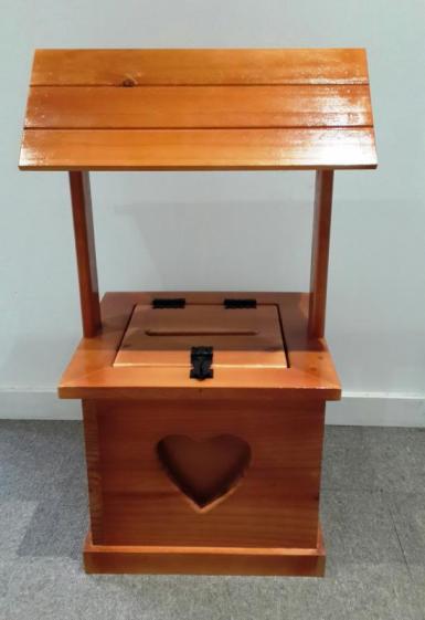 Wedding  Erin Timber Wishing Well with Heart Detail - HIRE Image 1
