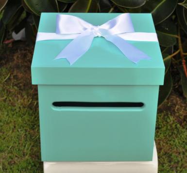 Wedding  Tiffany Inspired Wishing Well Box - Hire Image 1