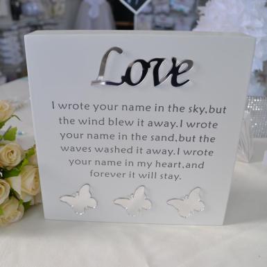 Wedding  Love Poem Timber Block Art Image 1