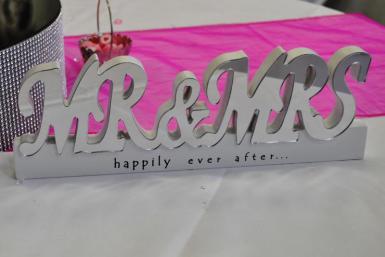 Wedding  Mr and Mrs Happily Ever After Table Sign Image 1