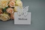 Butterfly Laser Cut Place Cards x 20 - Ivory or White image