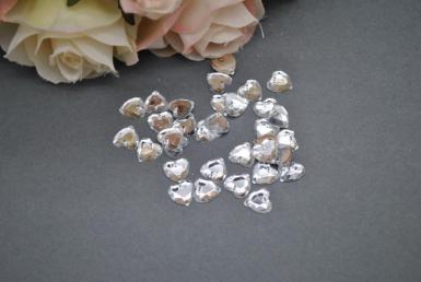 Wedding  Heart Flat Backed Embellishments - Medium Image 1