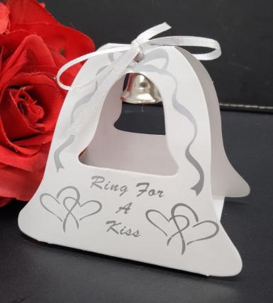 Wedding Ring For a Kiss Bell Table Stands x 12 - Wedding Wish