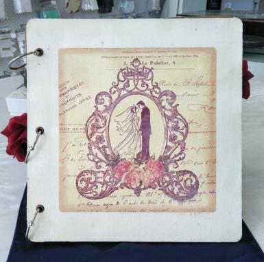 Wedding  Antique Look Photo Guest Book Image 1