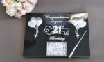 21st Birthday Guest and Memories Book Black and Silver image