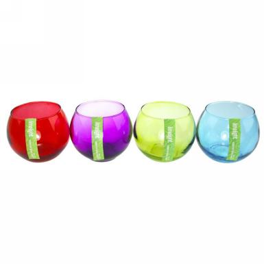 Wedding  Tealight Candle Holders Coloured Glass Bowls Image 1