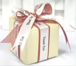 Elegant Ivory Box with Thank You Ribbon x 10 image