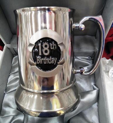 Wedding  18th Birthday Beer Mug in Velvet Gift Box Image 1