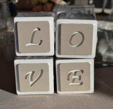 Wedding  LOVE / CARDS Stackable Block Letters Image 1