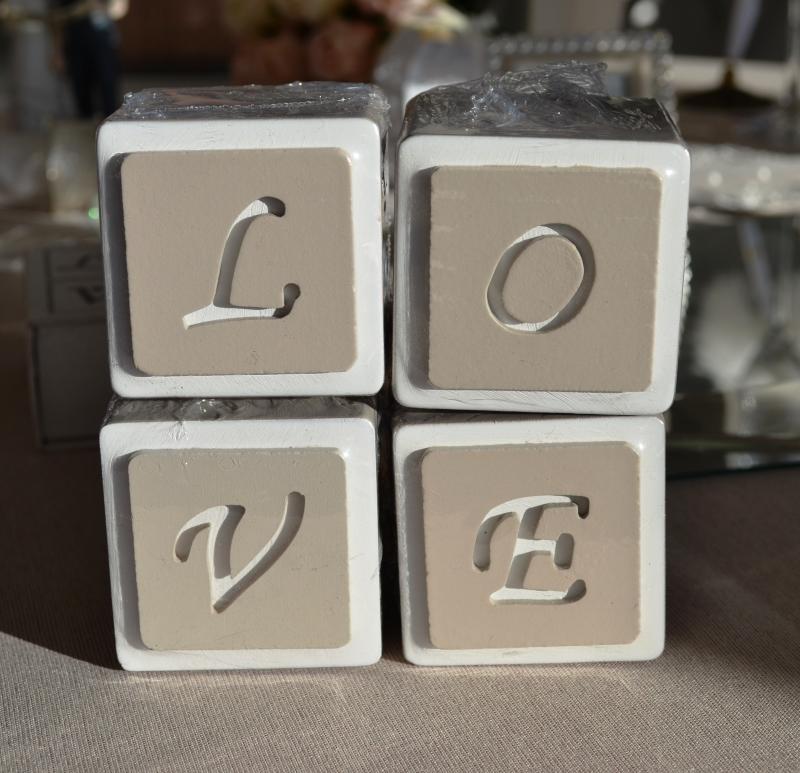 Wedding LOVE / CARDS Stackable Block Letters Wedding Wish