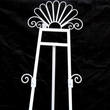 Wedding  White Metal Easel Hire Image 1