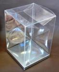 Clear PVC Box with Silver Base 12cm x 12cm x 16cm image