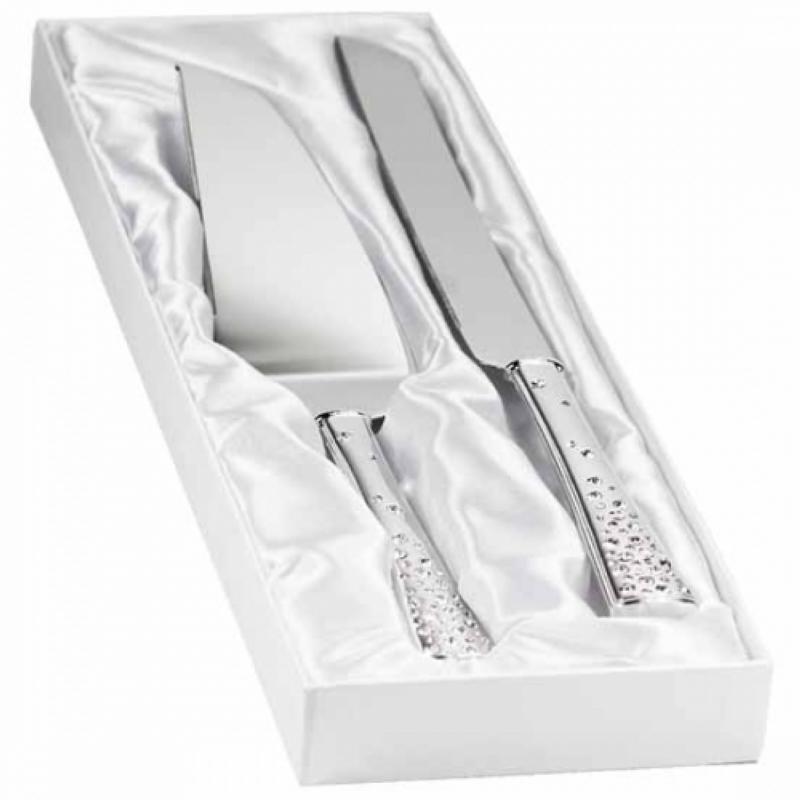 Wedding Crystal Bling Cake Knife and Server Wedding Wish