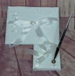 Guest Book and Pen Set - Embroidered Flowers image