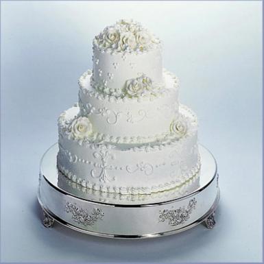 Wedding Antique Look 18 Inch Round, 18 Round Silver Cake Stand